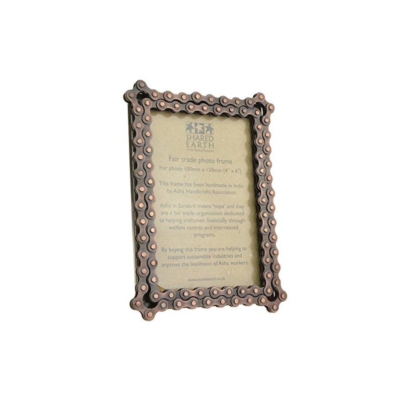 HDmirrorR Shared Earth Recycled Bike Chain Fair Trade Photo Frame