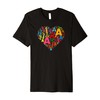 Colorful Monogram Hearts Shape Lover - Initial Letter "A" Premium