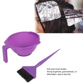 ANKROYU Professional Salon Hair Dye Set, Hair Dye Brush and Bowl, Mixing Agent Tool for Hair Dye, Purple