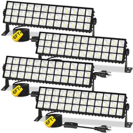 YQNLIFA 4Pack 100W Shop Lights, 14000LM 6000K Daylight White Super Brighter LED, IP66 Waterproof Garage Light with 1.8M/6FT Cord for Workshop Workbench Garage Yard Warehouse