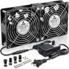 GDSTIME Dual 120mm x 38mm Computer Fan with AC Plug,