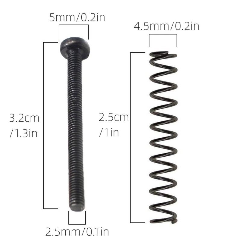 10 Pcs Pickup Screws and Springs Pickups Adjust Height Screw