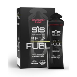 SIS Science in Sport Beta Fuel Gel sabor Fresa y Lima, Gel de Carbohidratos de Doble Fuente, 40g de Carbohidratos por Porción, Fácil de Digerir, 60ml (Pack de 6)