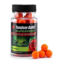 Tandem Baits SuperFeed Fluo Mini Pop-Up Red Krill, Mini Pop-Up Hookbaits for Monster Carp 12mm 30g
