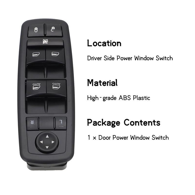 Kardne Master Power Window Switch for Chrysler 200(2015-2017), Jeep Cherokee(2015-2022),