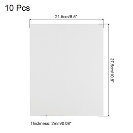 sourcing map EVA Foam Sheets Glitter White 10.8 Inch x 8.5 Inch 2mm Thick Crafts Foam 10Pcs