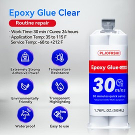 PLJOFRSHI 2 Part Epoxy Glue Clear，1.76oz Syringe，Multipurpose epoxy resin adhesive for plastic, metal, ceramics, wood，Fishing rods, Golf Club，Fiberglass Surface Repai（3）