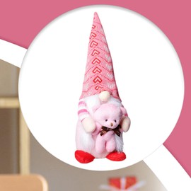 Mr and Mrs Valentine Gnome,Pink Stuffed Gnomes Doll Faceless Gnomes Decorations | Cute Knitted Plush Doll Romantic Table Decorations for Bedroom