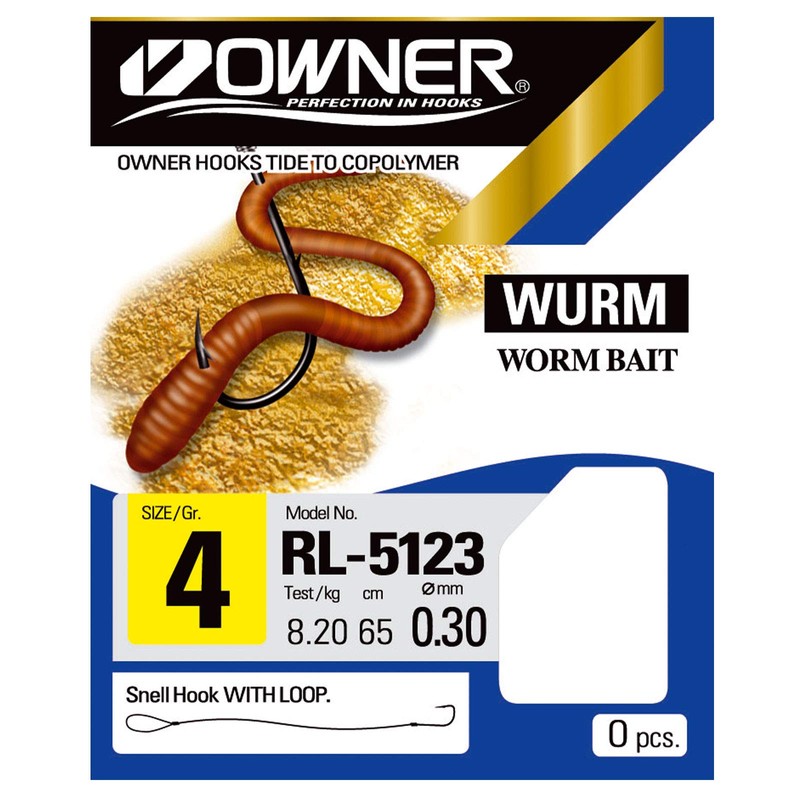 Balzer Owner Worm Hooks Size 6, Wire, One Size, Silver,