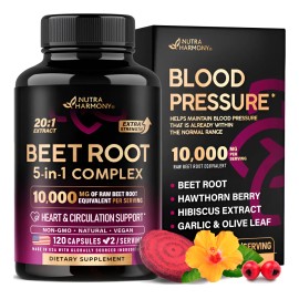 Suplemento En Cpsula Nutraharmony Premium Raz De Remolacha De Beet Root De 120 Un                                                                     