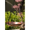 Monarch Abode 17065 Hanging Hammered Copper Bird Bath