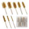 MAXMAN Bore Brush Set, 8pcs Brass Wire Brush for Drill,