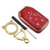 MACHSWON 6 Button Car Smart Key Fob Cover Case Red