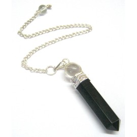 2 in 1 Quartz Black Agate Pendant Crystal Healing Wellness Fashion Gift Accessory Gemstone Peace Energy