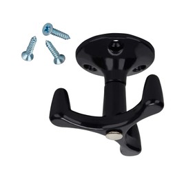 Fix&Easy Coat Hooks Black Clothes Hooks Ceiling Hook Swivel Hook 3-Way Hook Base Rotatable for Wardrobe Hat Rack