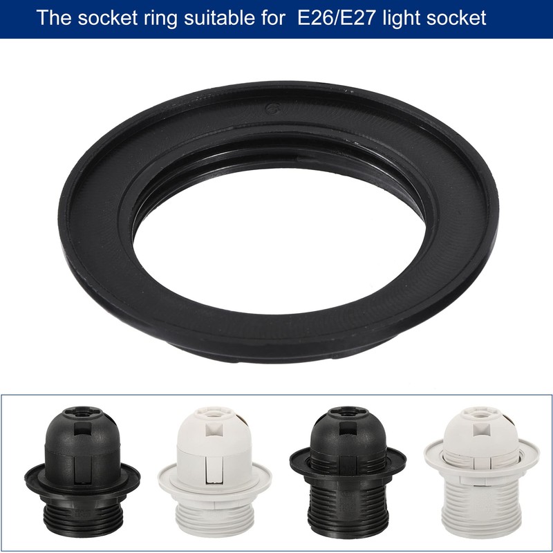 MECCANIXITY E26/E27 Light Socket Rings Lamp Shade Holder Adapter Ring