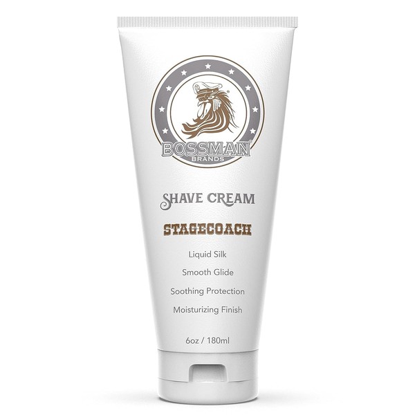 Bossman Liquid Silk Shaving Cream - Travel Shave Cream Sensitive