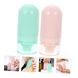 Housoutil 4pcs Portable Lotion Containers Travel Bottle for Skin Care Products Dispensers for Shampoo Body Wash and Creams