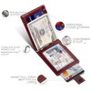 SERMAN BRANDS RFID Blocking Slim Bifold Genuine Leather Minimalist Front