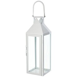 White Manhattan Candle Lantern Event Centerpiece 18 1/2” Tall with Handle -by# Great_bargains1, #UGEIO19321642911146