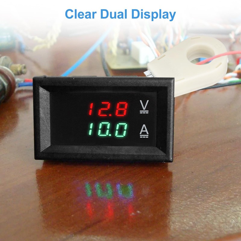 Linkstyle DC 5V-100V & 100A Digital Amp Voltage Meter, Dual