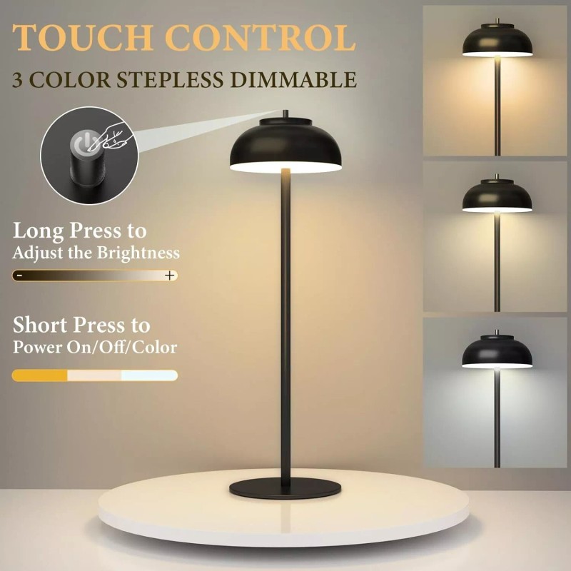 Moragin 2 Pack Led Cordless Table Lamps Rechargeable, Battery Operated-IP65