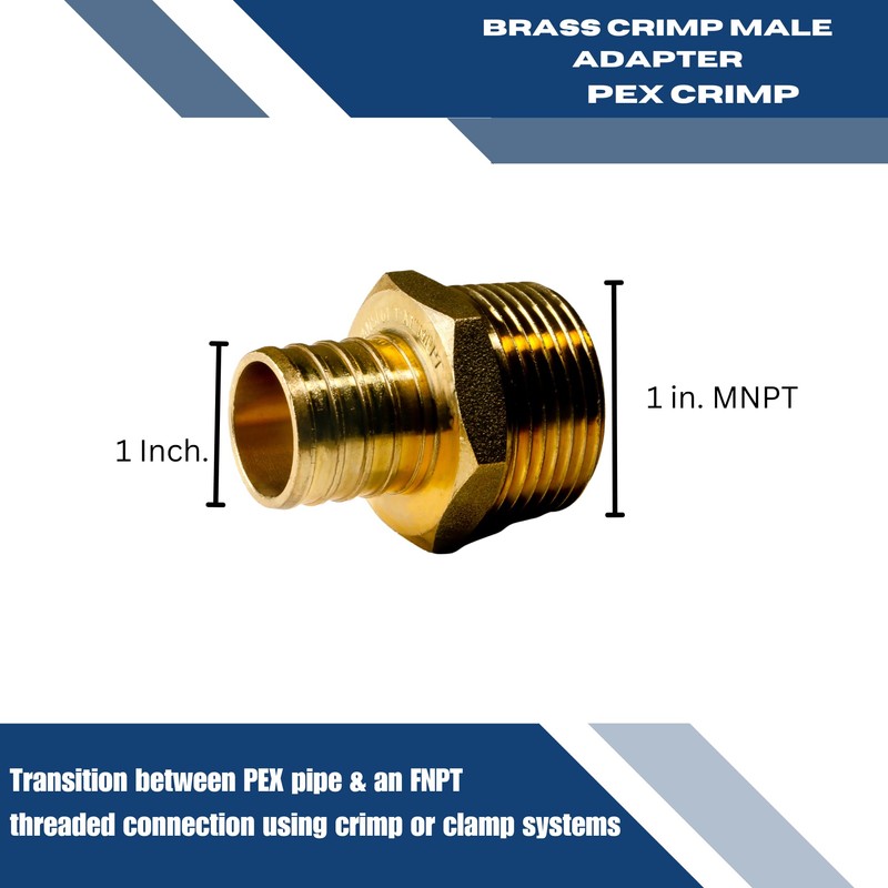 XFITTING 1 inch Pex x 1 inch Male NPT Adapter,