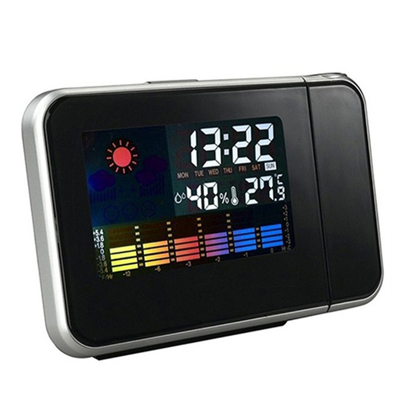 DUBENS Digital Projection Clock Sensor Projection Alarm Clock, Backlight LCD
