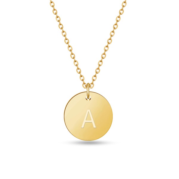 Good.Designs Letter Chain in Gold, Adjustable, Gold Chain with Round