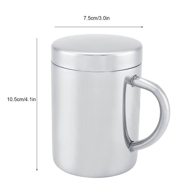 Durable Stainless Steel Double Walled Insulated Mug Cups with Handle