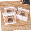 Baluue 100pcs Cotton Stick Swab Cotton Swabs White Wooden