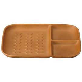 Masakazu NH home Wood Grain Toast Plate (CC) Natural Size: Approx. W7.8 D2.6 H2 79678