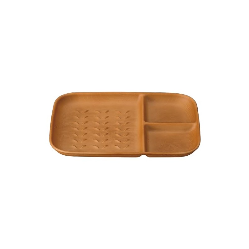 Masakazu NH home Wood Grain Toast Plate (CC) Natural Size: