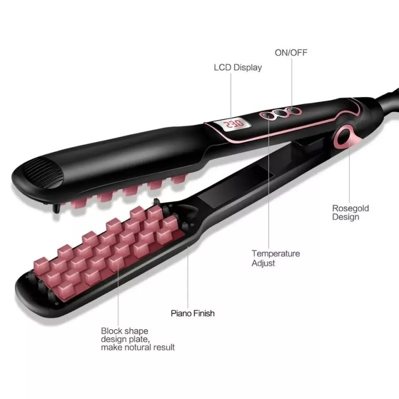 AIKO PRO 2-in-1 Hair Volumizing Iron Hair Straightener Ceramic Crimper