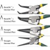 4 Pieces Snap Ring Pliers Set, 7 Inch Heavy Duty