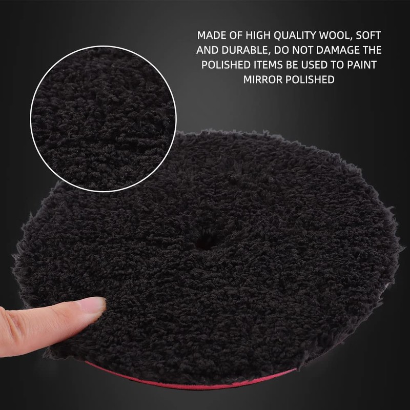 SPTA Microfiber Polishing Pad, 2Pcs 5Inch 125mm Pads Microfiber Cutting