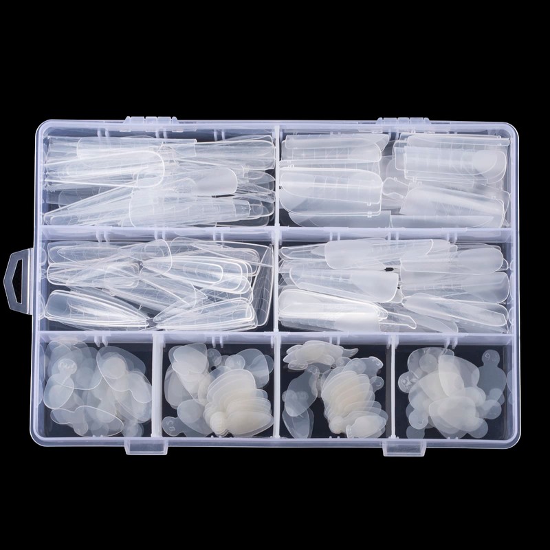 NMKL38 288PCS French Silicone Sticker Nail Dual Form Set Duet