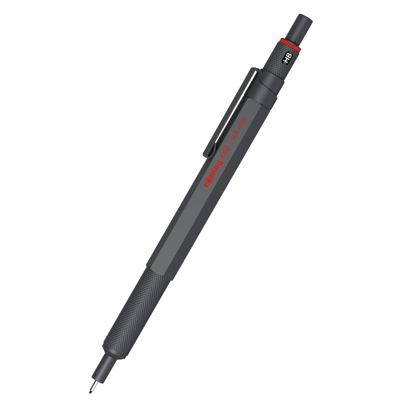 rOtring 600 Mechanical Pencil, HB Lead 0.5 mm, All-Metal Body