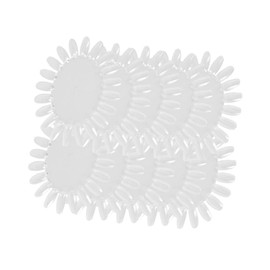 10pcs Transparent Oval Nail Practice Plate Color Nail Polish Display Board Durable Design for Salons and Schools