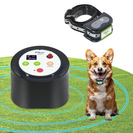 Plkm Dog Wireless Fence Electric Pet Intelligent Containment System, Transmitter AI Smart Alarm Dog Approach Boundary, Display Receiver Battery Level, 360° Strong Signal Coverage