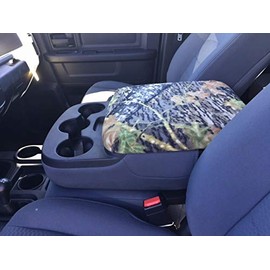 Car Console Covers Plus Made in USA Fleece Auto Armrest Center Console Cover Designed for Ram 1500 2500 3500 2014-2024 Mossy Oak
