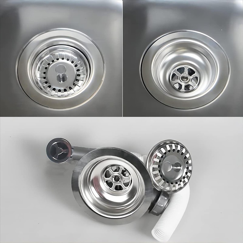 Qrity Sink Waste Kit 110mm, Stainless Steel Kitchen Sink Overflow