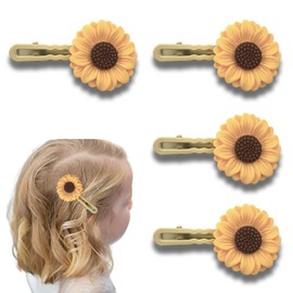 4Pcs Sunflower Hair Clips for Women Girls Floral Hair Clips for Women Girls Sunflower Side Hair Clip Barrette for Thick Thin Hair Decorations for Party