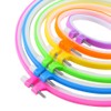 Caydo 6 Pieces Embroidery Hoops and 15 Needles, Plastic Circle