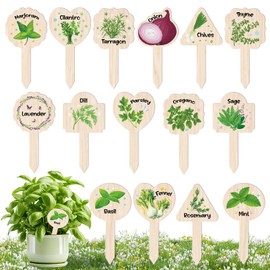 JUYRLE Plant Label Signs- 15PACK Herb Garden Markers, Plant Labels for Outdoor Garden Waterproof, Plant Tags with Names, Indoor Patio Tags for Succulent Flowers Greenery Seedling
