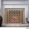 Christopher Knight Home Koda Modern Three Panel Iron Firescreen, Gold