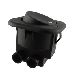 Built-in Rocker Switch, Rocker Switch 6 A 250 V ~ Screw Contacts, Black with Red Rocker (Black Rocker Switch)