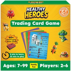 Butterfly EduFields Healthy Heroes Card Game | Fun Family Party Favors for Kids & Adults | Best Birthday Return Gifts for Boys Girls Ages 7+ | 60 Food Cards + 12 Action Cards | 2-6 Players