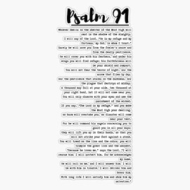 psalm 91 Bumper Sticker Vinyl Decal 5 inches