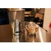 QLESHINING Milk jug Frothing with Thermometer, Stainless Steel Coffee Pitcher